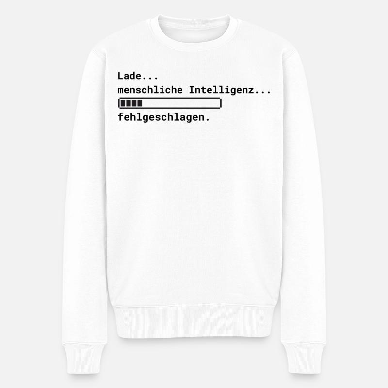 Lade Intelligenz - Männer Premium Bio Pullover - Weiß