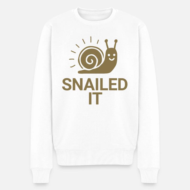 L’a escargot - Pull Premium bio Homme - blanc