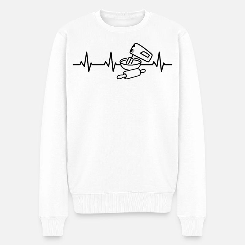 Ustensiles de cuisson Palpitations cardiaques - Pull Premium bio Homme - blanc