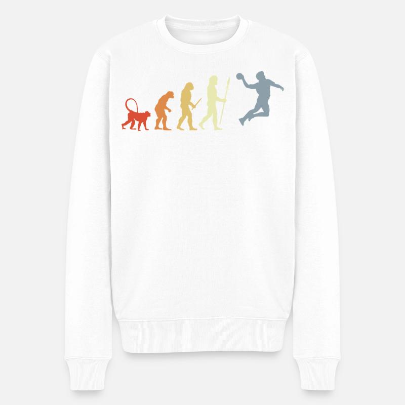 Joueur de handball Evolution - Pull Premium bio Homme - blanc