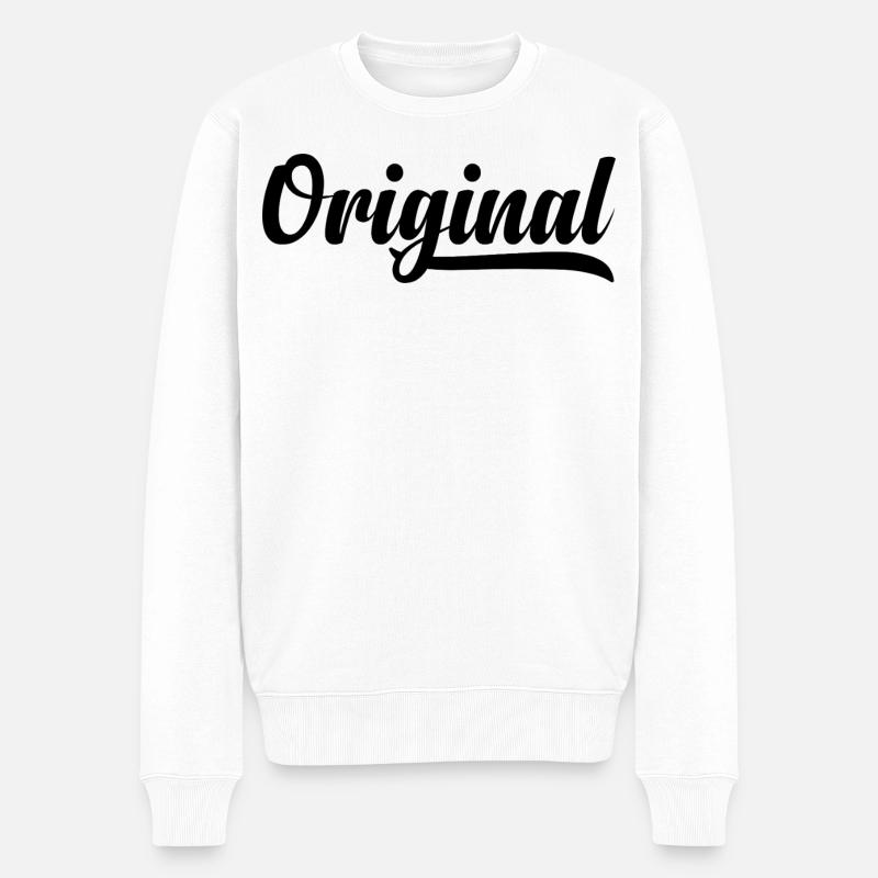 Langue source - Pull Premium bio Homme - blanc