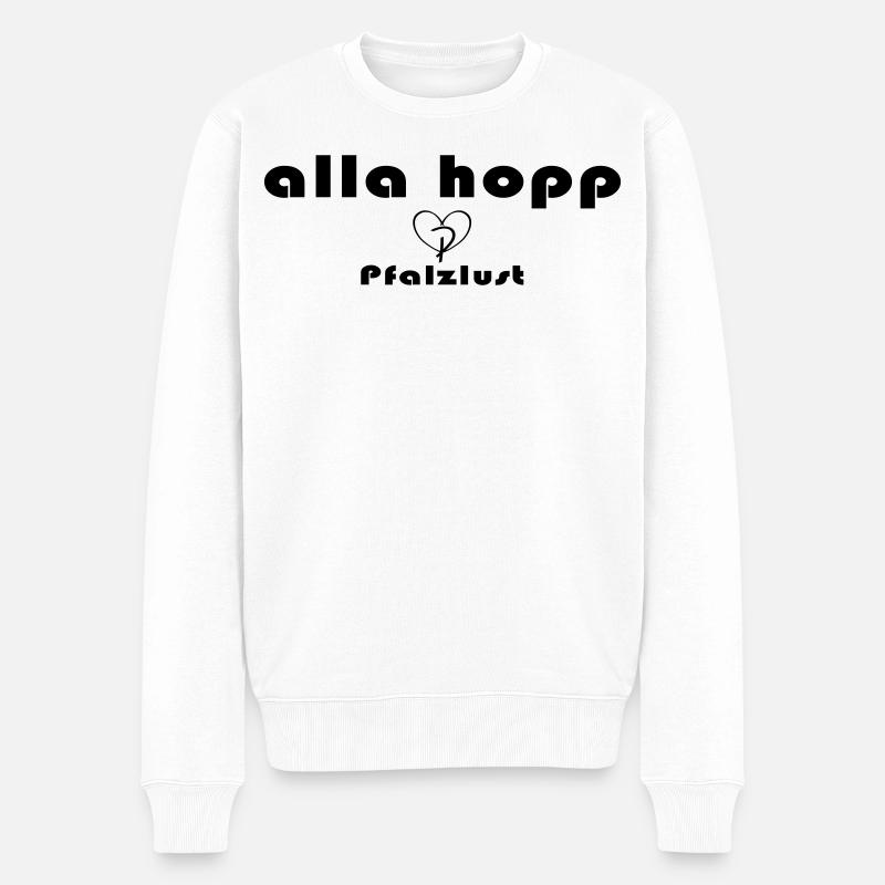 alla hopp - Männer Premium Bio Pullover - Weiß