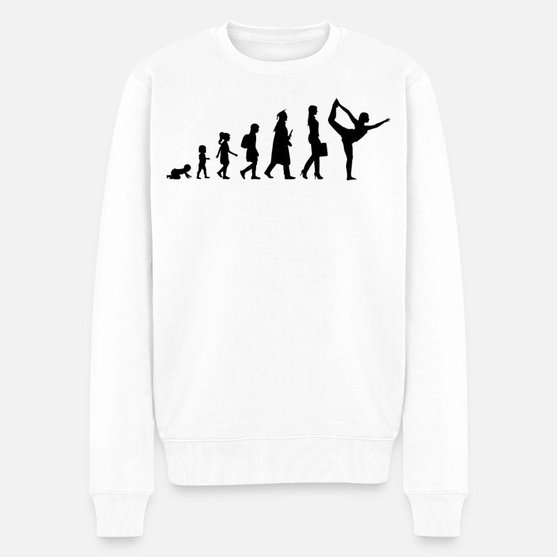 Yogini Entwicklung - Männer Premium Bio Pullover - Weiß