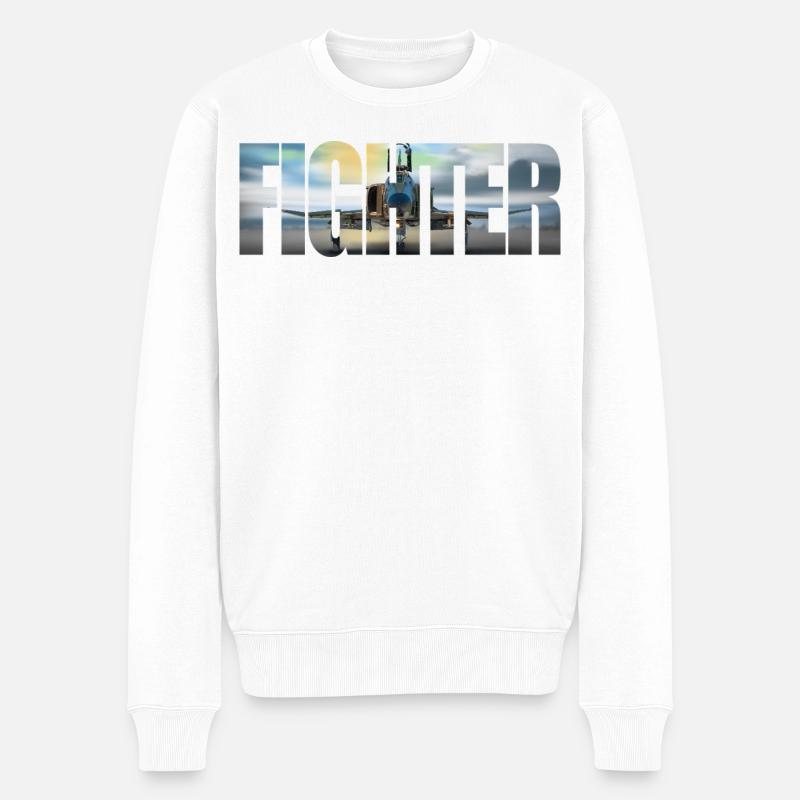 Fighter F-4 Phantom - Männer Premium Bio Pullover - Weiß