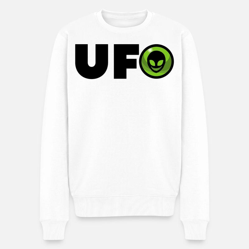 Logo extraterrestre alien - Pull Premium bio Homme - blanc