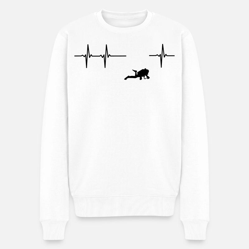 Plongeurs ECG - Pull Premium bio Homme - blanc