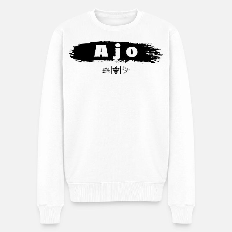 Ajo - Männer Premium Bio Pullover - Weiß