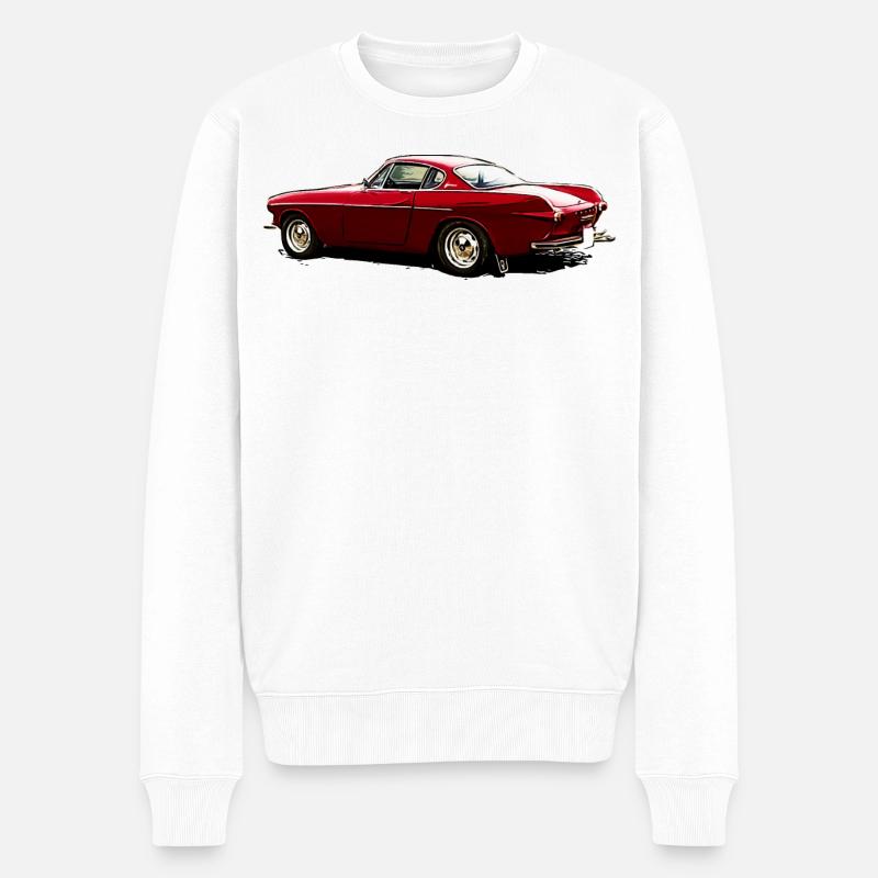 Oldtimer P1800 S - Männer Premium Bio Pullover - Weiß