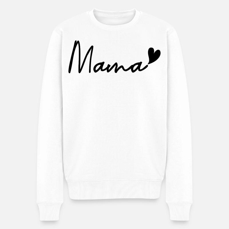mama - Men's Premium Organic Jumper - white