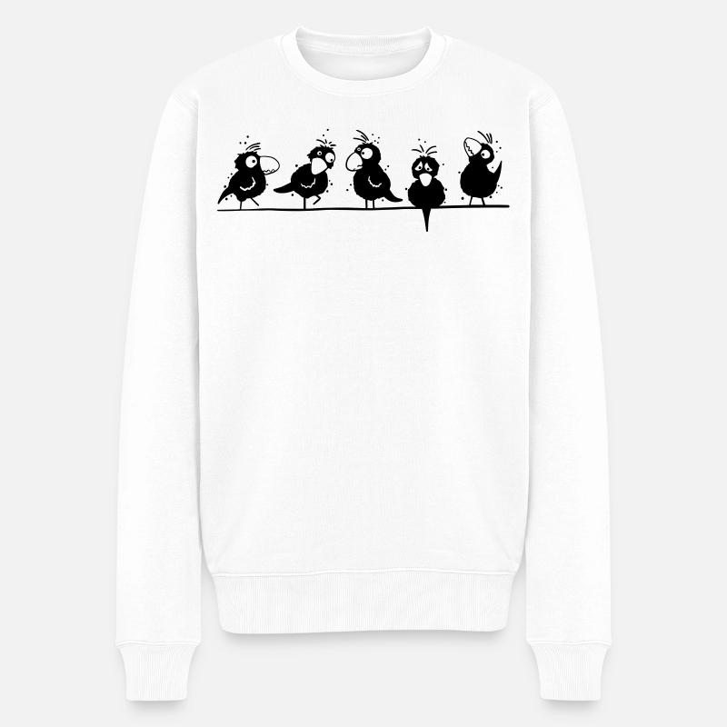 Happy Raben - Männer Premium Bio Pullover - Weiß