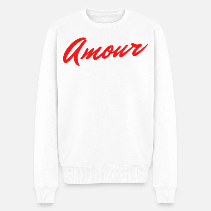 Amour éternel, cadeau de saint Valentin - Pull Premium bio Homme - blanc