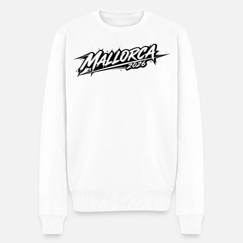 Mallorca 2026 - Männer Premium Bio Pullover - Weiß