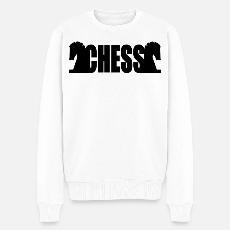 Schach - Männer Premium Bio Pullover - Weiß