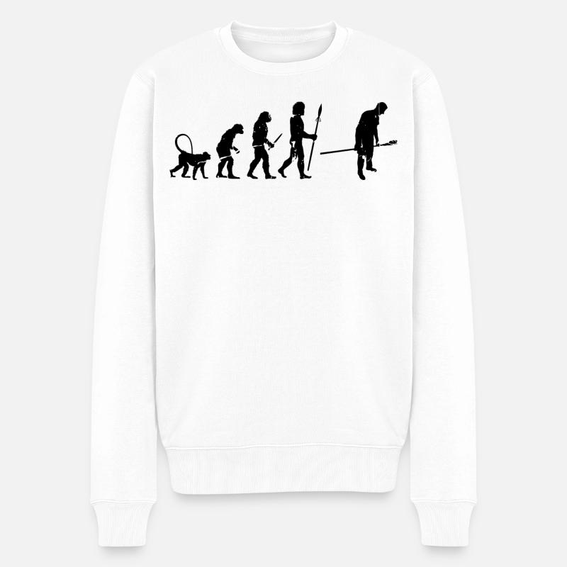 Entwicklung einer Bäckerei - Männer Premium Bio Pullover - Weiß