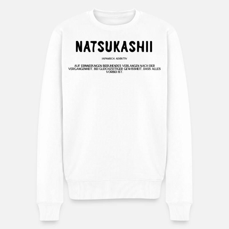 Natsukashii - Männer Premium Bio Pullover - Weiß