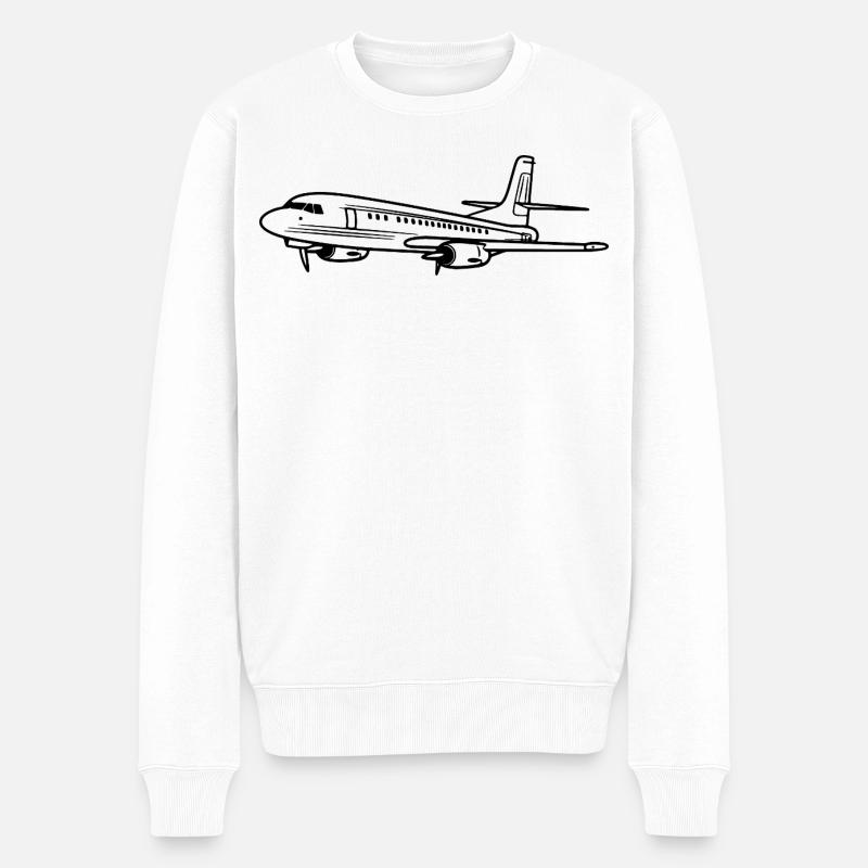 Dessin d’avion - Pull Premium bio Homme - blanc