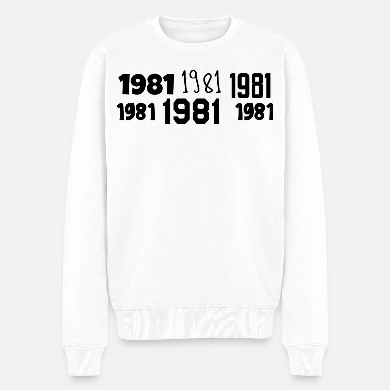 1981 – Großartig seit 1981 - Männer Premium Bio Pullover - Weiß
