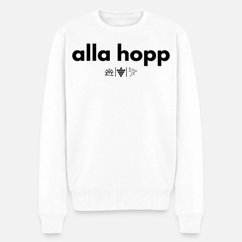 alla hopp - Männer Premium Bio Pullover - Weiß