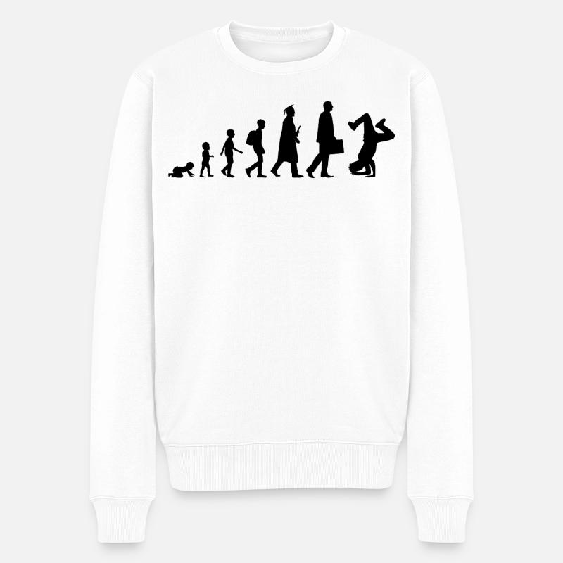 Développement du breakdance - Pull Premium bio Homme - blanc