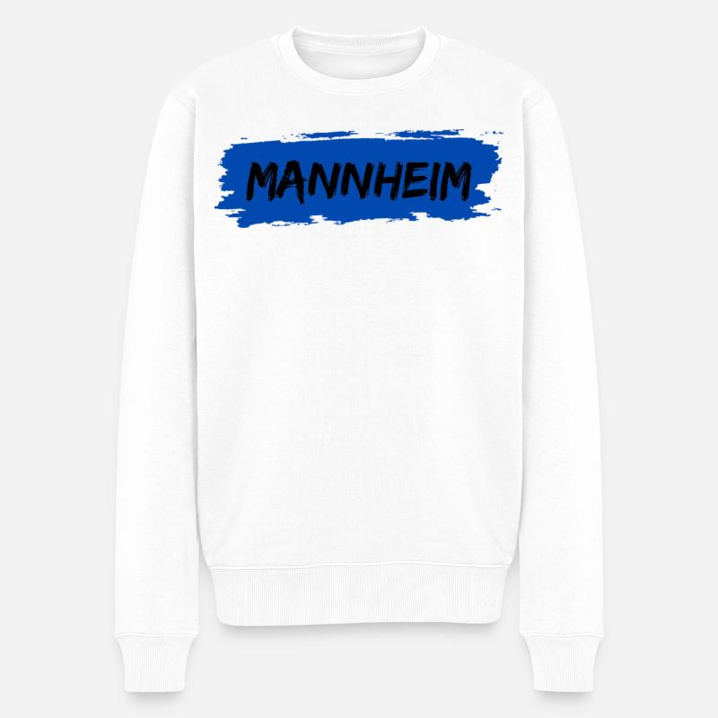 Mannheim - Männer Premium Bio Pullover - Weiß