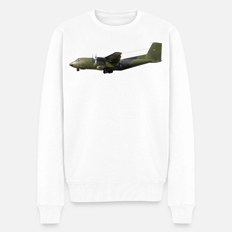 C-160 Transall - Pull Premium bio Homme - blanc