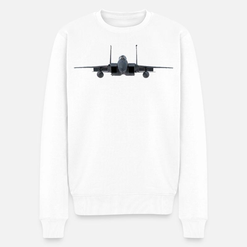F-15 - Männer Premium Bio Pullover - Weiß