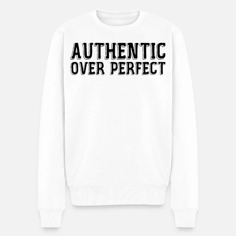Authentique Plutôt Que Parfait - Pull Premium bio Homme - blanc