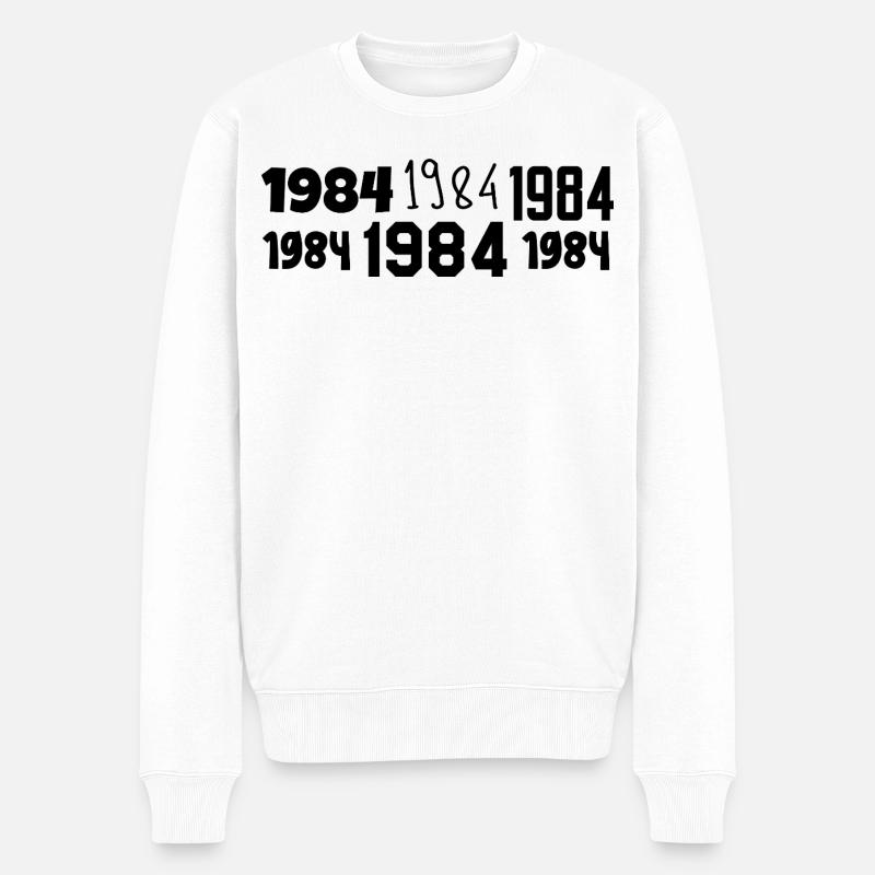 1984 – Großartig seit 1984 - Männer Premium Bio Pullover - Weiß