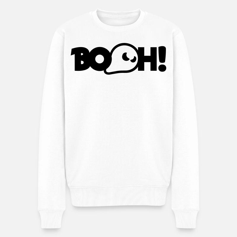 Booh - Männer Premium Bio Pullover - Weiß
