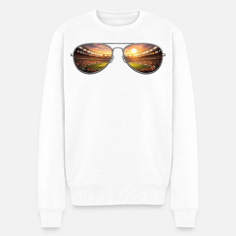 Stadium Sonnenbrille - Männer Premium Bio Pullover - Weiß