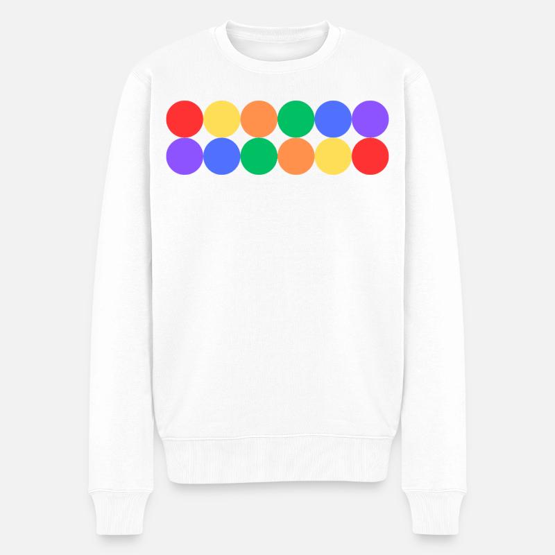 Fierté arc-en-ciel - Pull Premium bio Homme - blanc