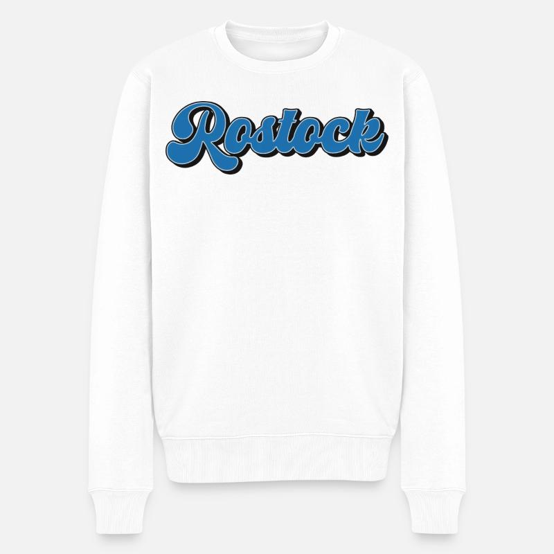 Rostock - Männer Premium Bio Pullover - Weiß