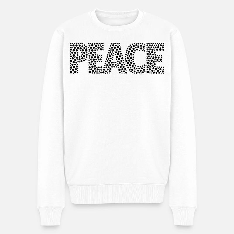 PAIX avec points - Pull Premium bio Homme - blanc