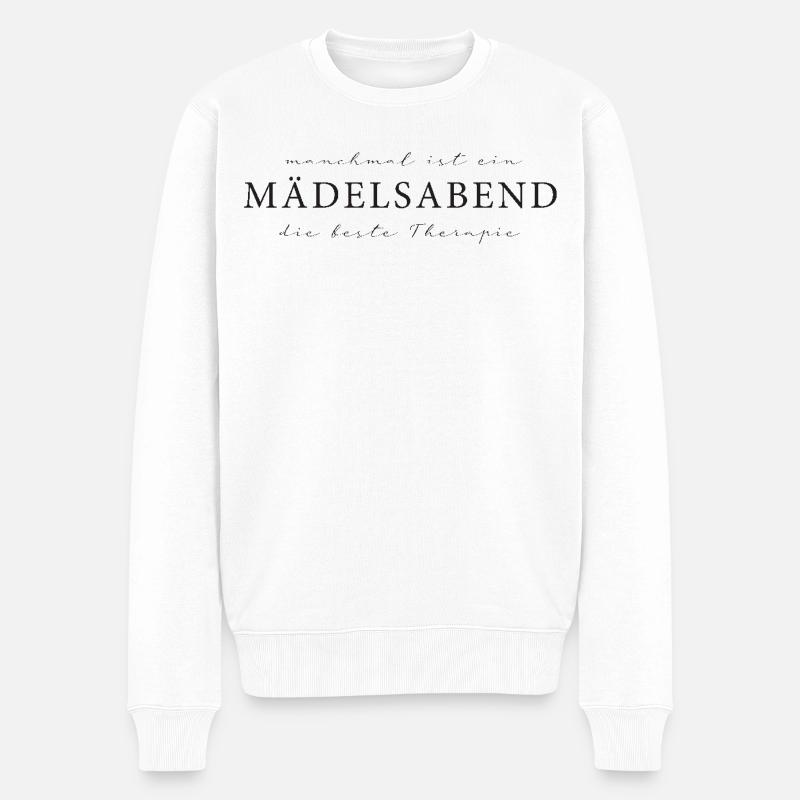 Maedelsabend Therapie - Männer Premium Bio Pullover - Weiß
