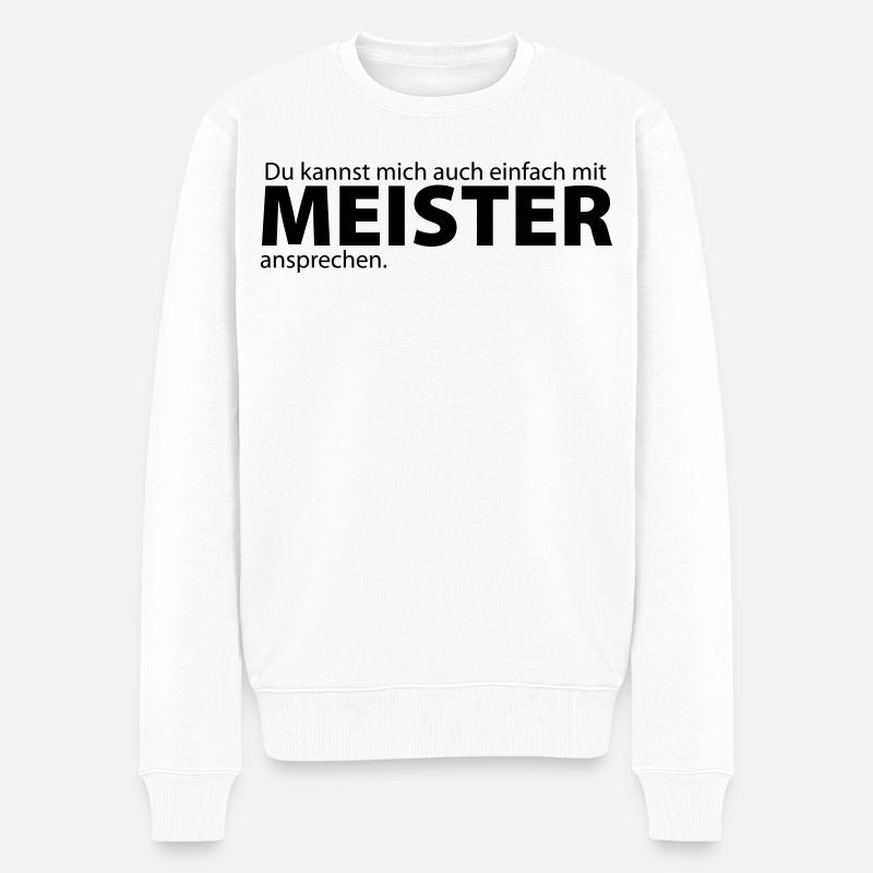 répondre avec Maître - Pull Premium bio Homme - blanc