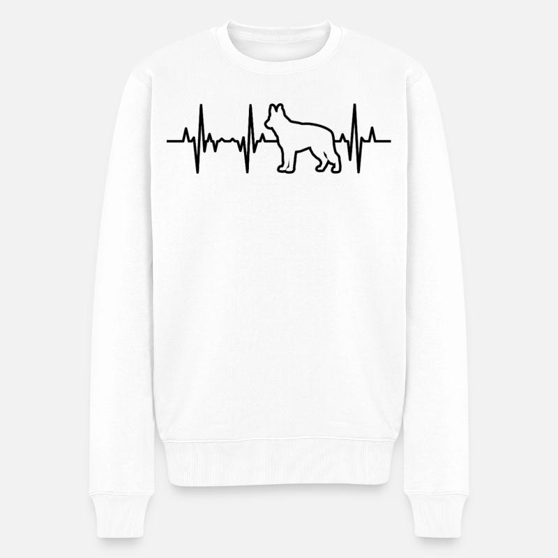 Berger allemand Pulse - Pull Premium bio Homme - blanc