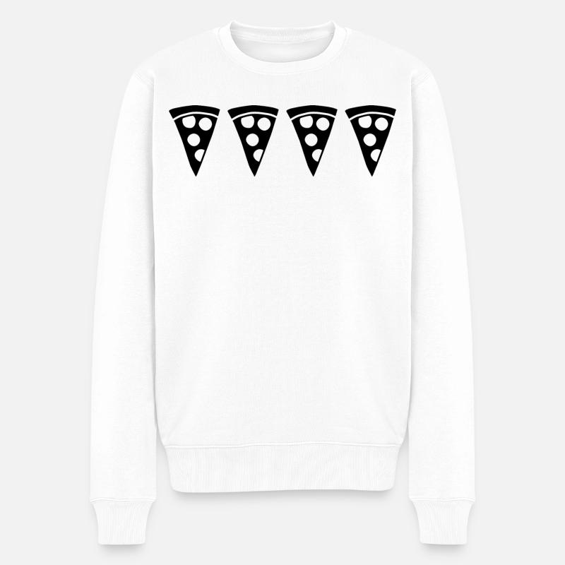 Tranche de pizza - Pull Premium bio Homme - blanc