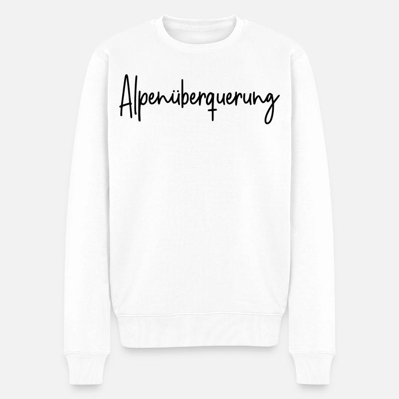 Alpenüberquerung - Männer Premium Bio Pullover - Weiß