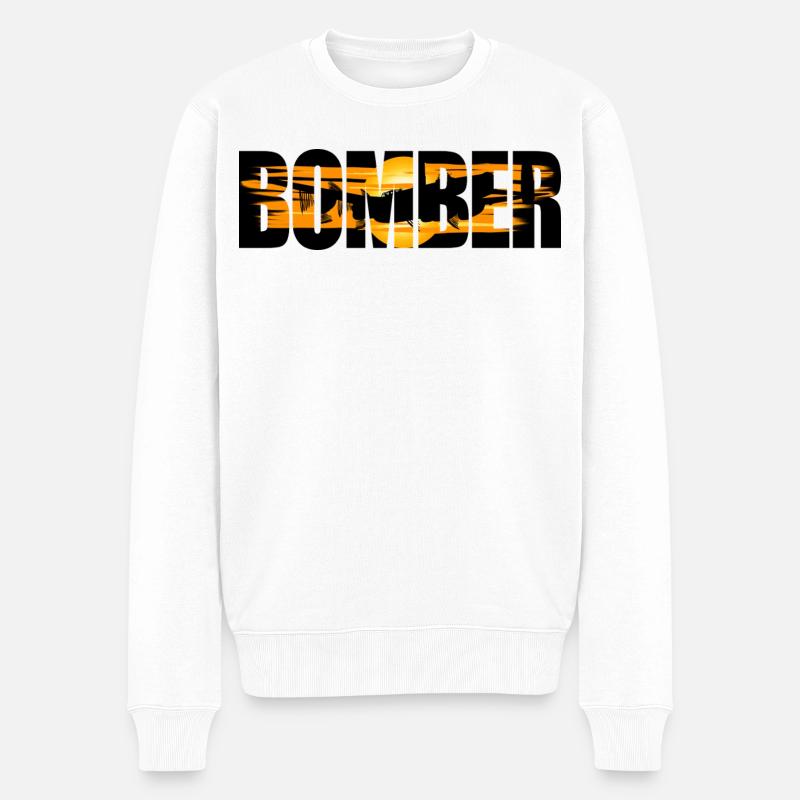 Bomber Avro Lancaster - Männer Premium Bio Pullover - Weiß