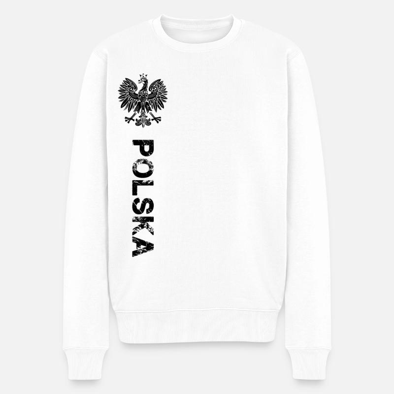 Polska - Pull Premium bio Homme - blanc
