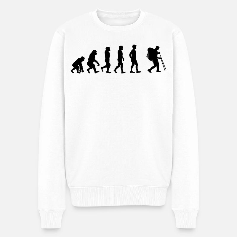 Wanderer - Männer Premium Bio Pullover - Weiß