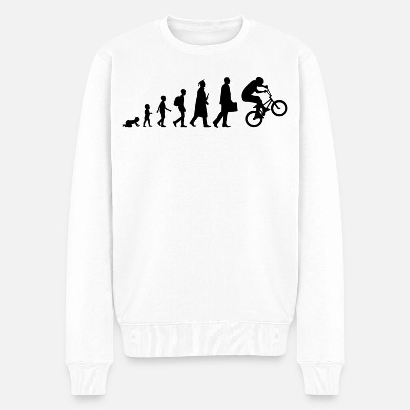 Entwicklung des BMX - Männer Premium Bio Pullover - Weiß