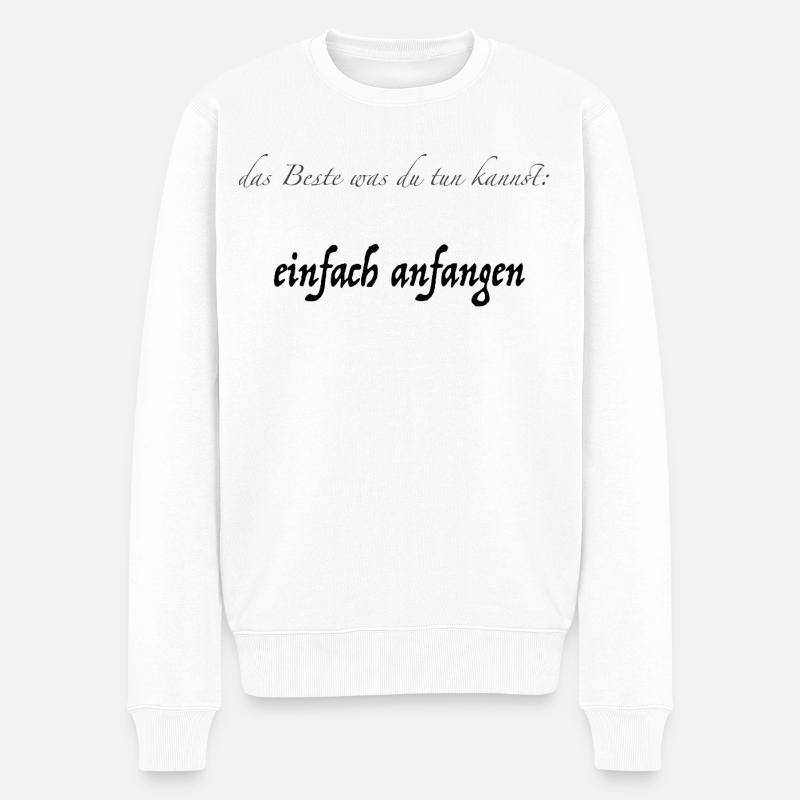 Lancez-vous - Pull Premium bio Homme - blanc