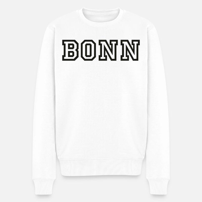 Bonn - Männer Premium Bio Pullover - Weiß
