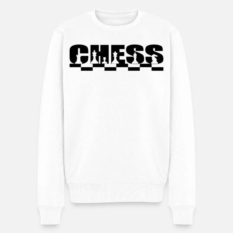Chess - Männer Premium Bio Pullover - Weiß