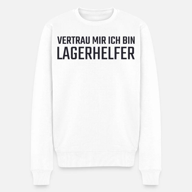 Lagerhelfer Vetrau mir - Männer Premium Bio Pullover - Weiß