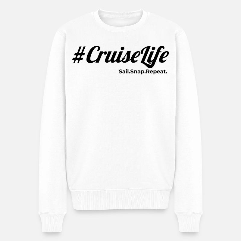 #CruiseLife - Pull Premium bio Homme - blanc