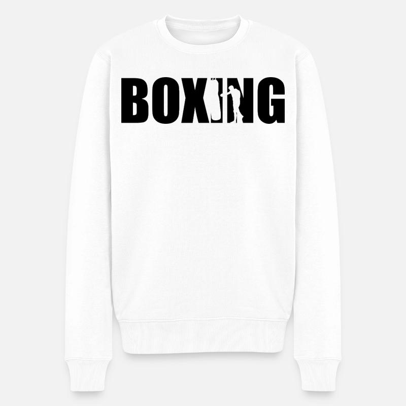 Boxe - Pull Premium bio Homme - blanc