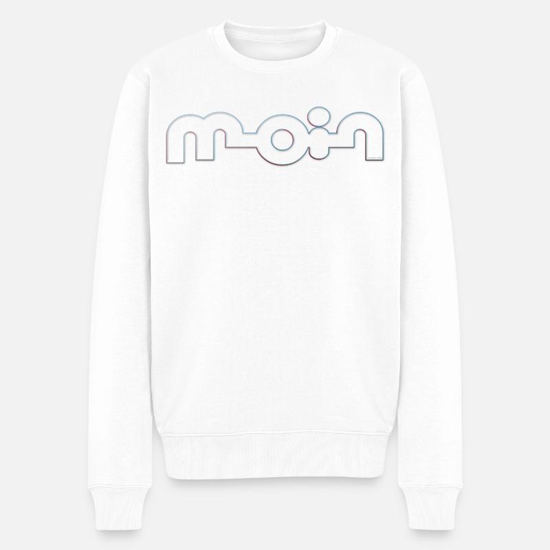 Moin - Männer Premium Bio Pullover - Weiß