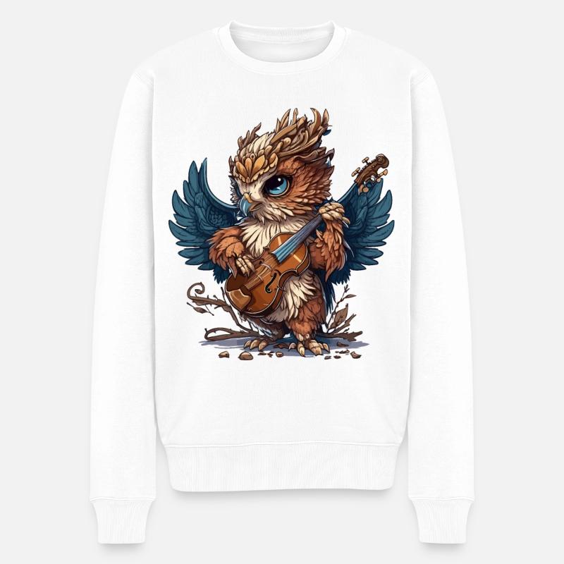 Klassischer Greif - Männer Premium Bio Pullover - Weiß